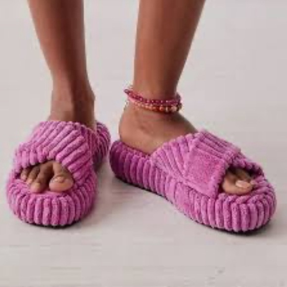 FREE PEOPLE two days in Ibiza sandals slide platform shoes US 7.5/EU 37.5 NIB - Picture 1 of 8